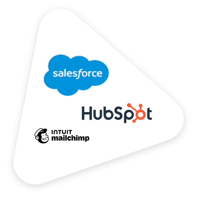 Your Community App integrates with Salesforce, Hubspot, Mailchimp, and other AMS/CRM